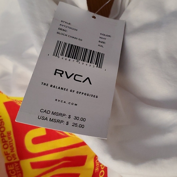 RVCA Graphic Tee Mens XL NWT! - Picture 6 of 6